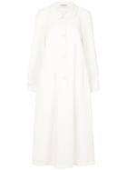 Chanel Vintage Single Breasted Midi Coat - White
