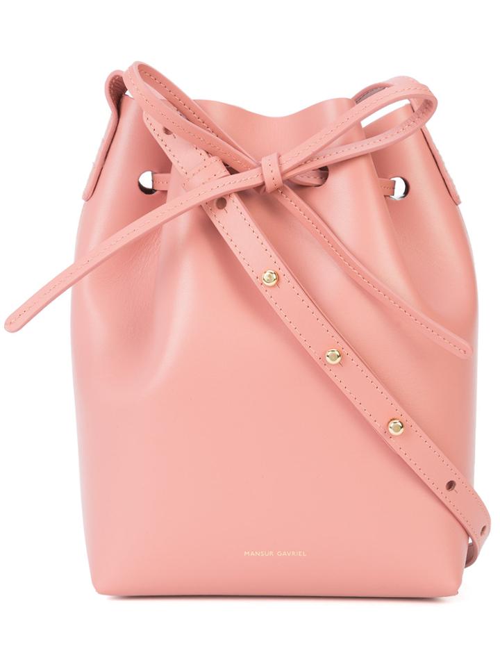 Mansur Gavriel Mini Bucket Crossbody Bag - Pink & Purple