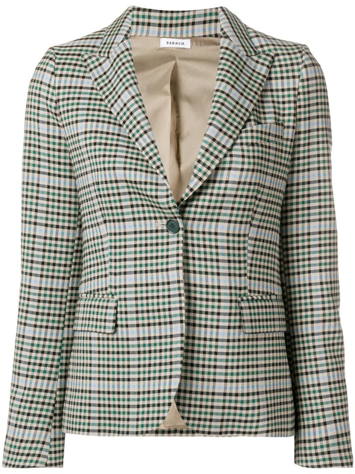 P.a.r.o.s.h. Classic Checked Blazer - Nude & Neutrals