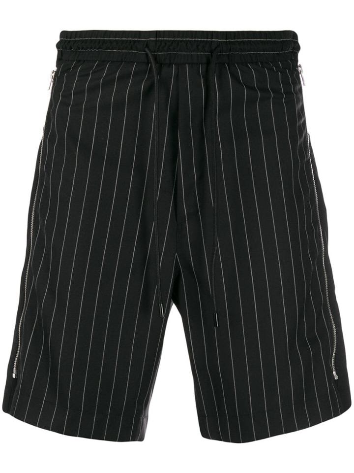 Juun.j Pinstriped Shorts - Black