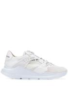 Leather Crown Luck, Live & Ride Sneakers - White