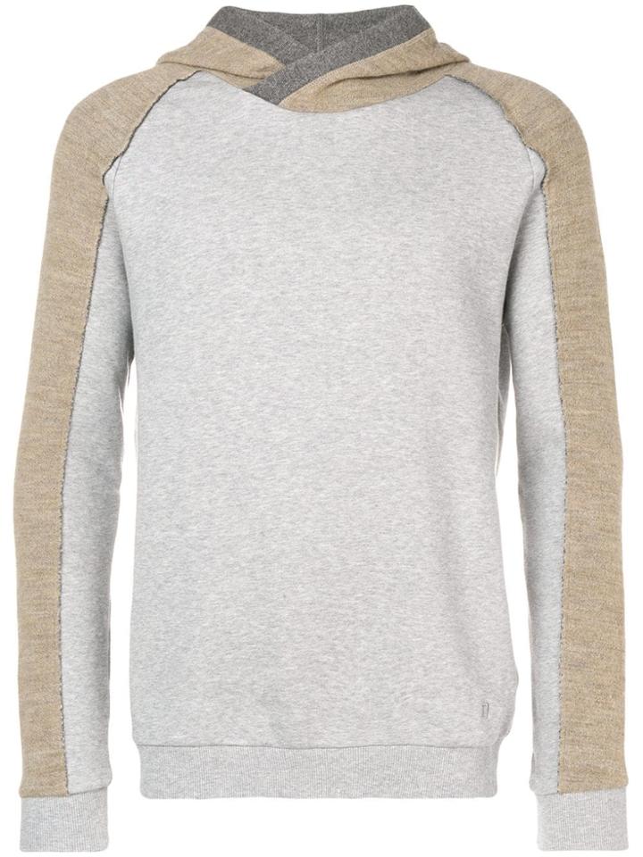 Dondup Contrast Sleeve Hoodie - Grey