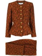Yves Saint Laurent Pre-owned 1980's Baroque Pattern Suit - Orange
