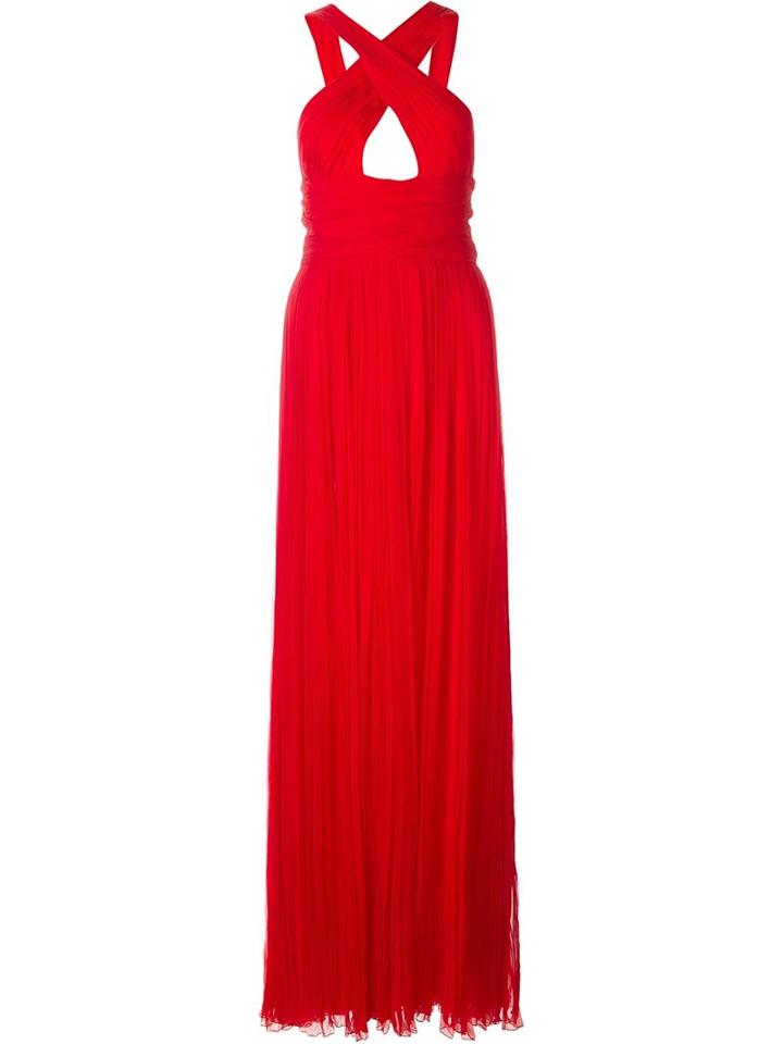 Roberto Cavalli Crossed Open Back Long Dress