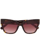 Longchamp Tortoiseshell Frame Sunglasses - Brown