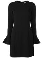 Michael Michael Kors Flounce Cuff Dress, Women's, Size: 8, Black, Polyester/spandex/elastane