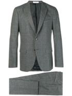 Boglioli Windowpane Check Suit - Grey