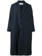 Julien David Oversized Coat, Men's, Size: Large, Blue, Cotton