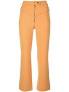 Ellery High Waisted Cropped Trousers - Yellow