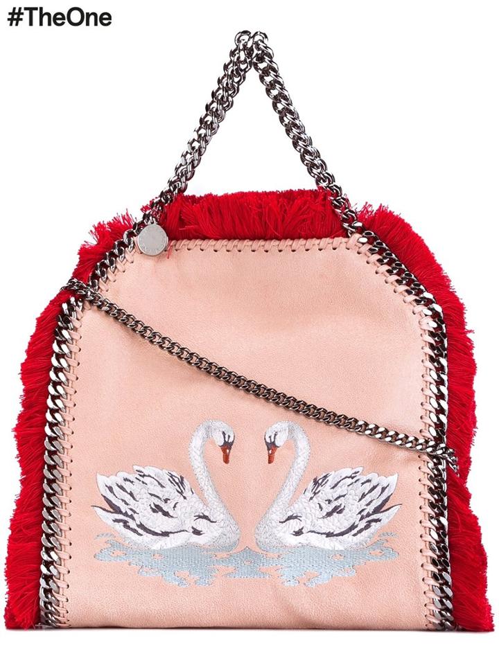 Stella Mccartney Mini 'falabella' Tote, Women's, Pink/purple, Polyester