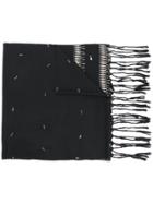 Saint Laurent Embellished Trim Scarf - Black