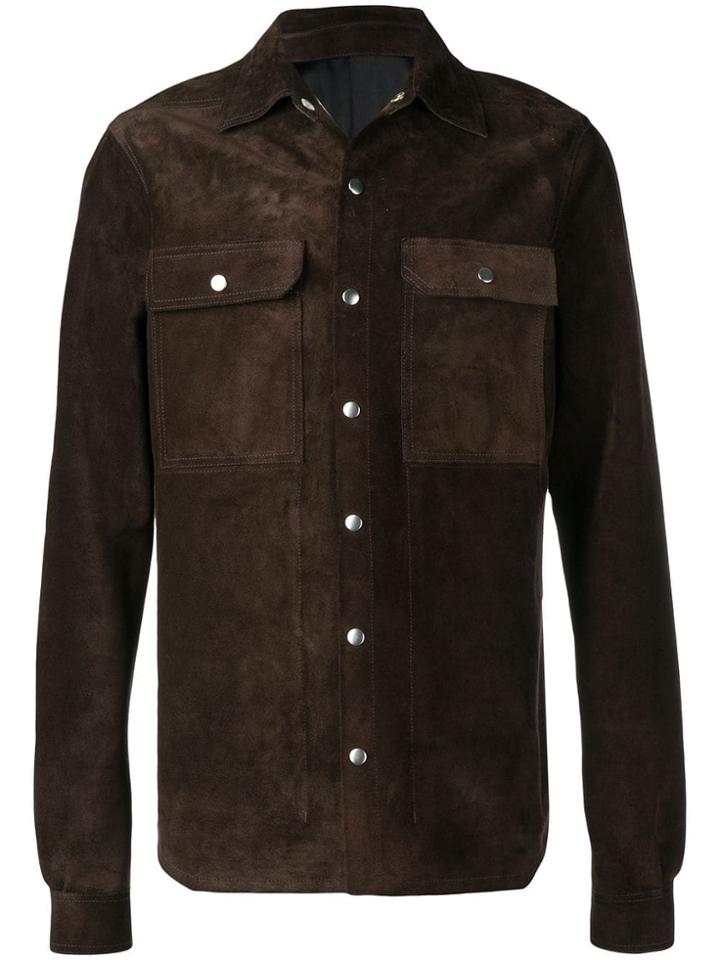 Rick Owens Chest Pocket Jacket - Brown