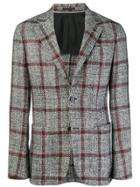 Z Zegna Check Blazer - Grey