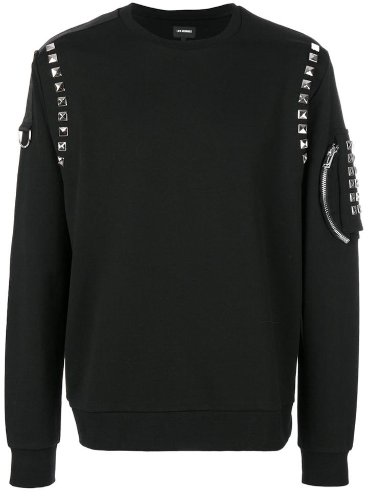 Les Hommes Studded Sweatshirt - Black
