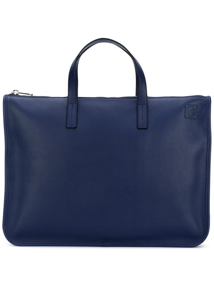 Loewe - Zip Fastened Tote - Women - Calf Leather - One Size, Women's, Blue, Calf Leather