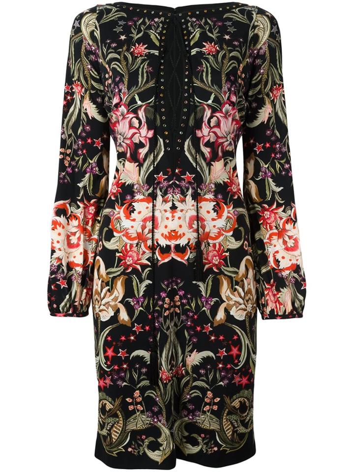 Roberto Cavalli 'galaxy Garden' Dress - Black