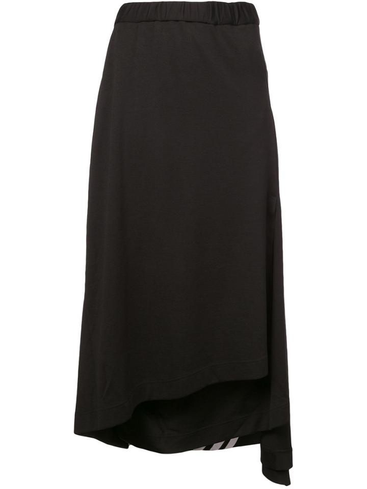Y-3 Triple Stripe Draped Skirt - Black