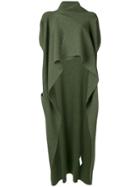 Victoria Beckham Draped Knitted Gilet - Green
