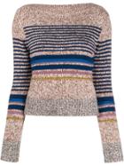 See By Chloé Horizontal Stripe Sweater - Neutrals
