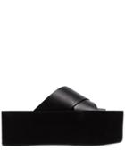 Neous Black Stanhope Leather Crossover Flatform Sandals