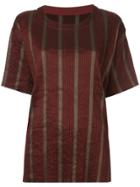 Uma Wang Striped Short-sleeve Top - Red