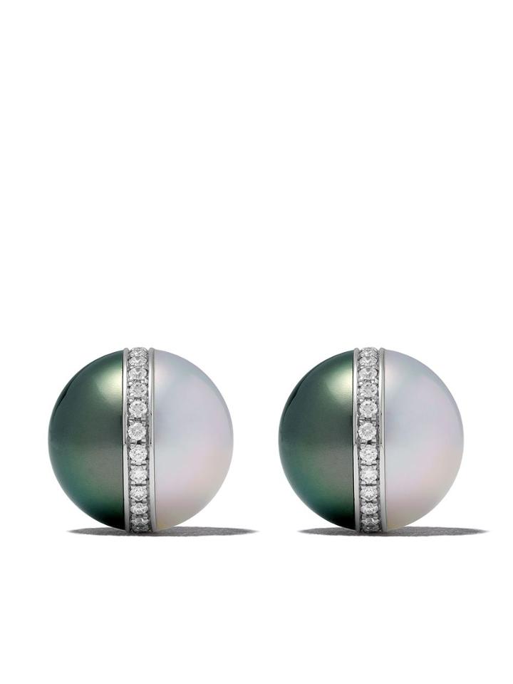 Tasaki 18kt White Gold Balance Unite Diamond And South Sea Pearl
