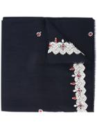 Janavi Jewel Embellished Scarf - Blue