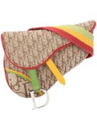 Christian Dior Pre-owned Trotter Pattern Saddle Belt Bag - Brown