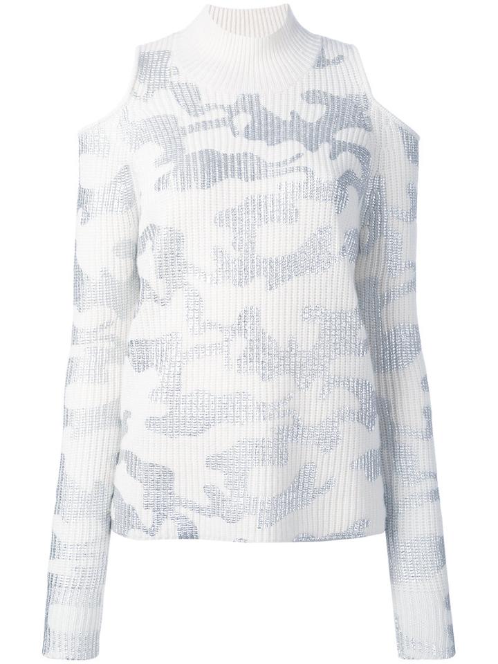 Zoe Jordan - Hawking Camouflage Print Tunic - Women - Wool/cashmere - Xxxs/xxs, Nude/neutrals, Wool/cashmere