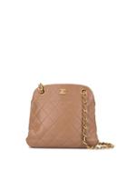 Chanel Pre-owned Quilted Chain Handbag - Brown