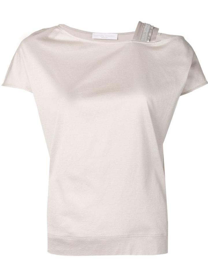 Fabiana Filippi Satin Top With Shoulder Cut-outs - Neutrals