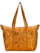 Sies Marjan Textured Metallic Tote - Yellow & Orange