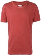 Maison Margiela Short Sleeve T-shirt, Men's, Size: 48, Red, Cotton