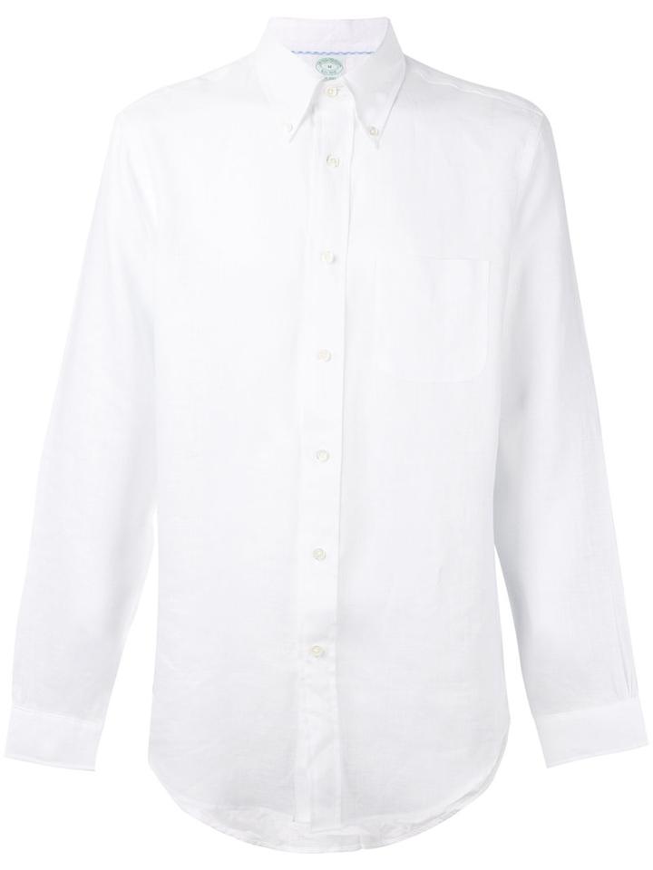 Brooks Brothers - Milano Shirt - Men - Linen/flax - M, White, Linen/flax