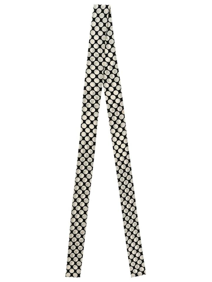 Reinaldo Lourenço Polka Dot Silk Scarf, Women's, Black, Silk