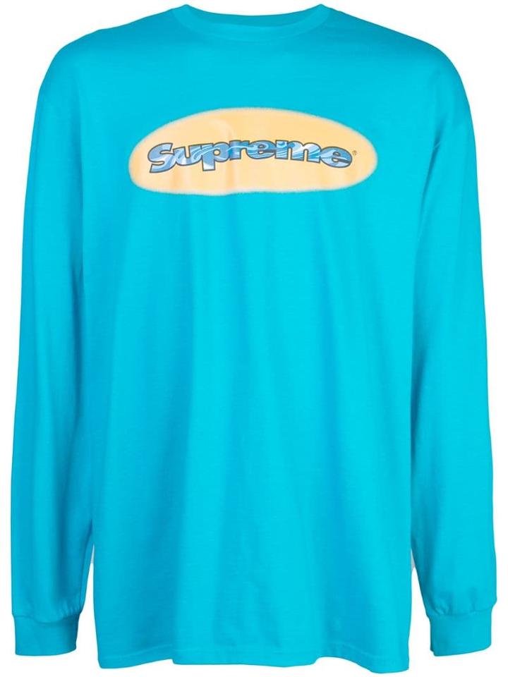 Supreme Ripple Long Sleeve T-shirt - Blue