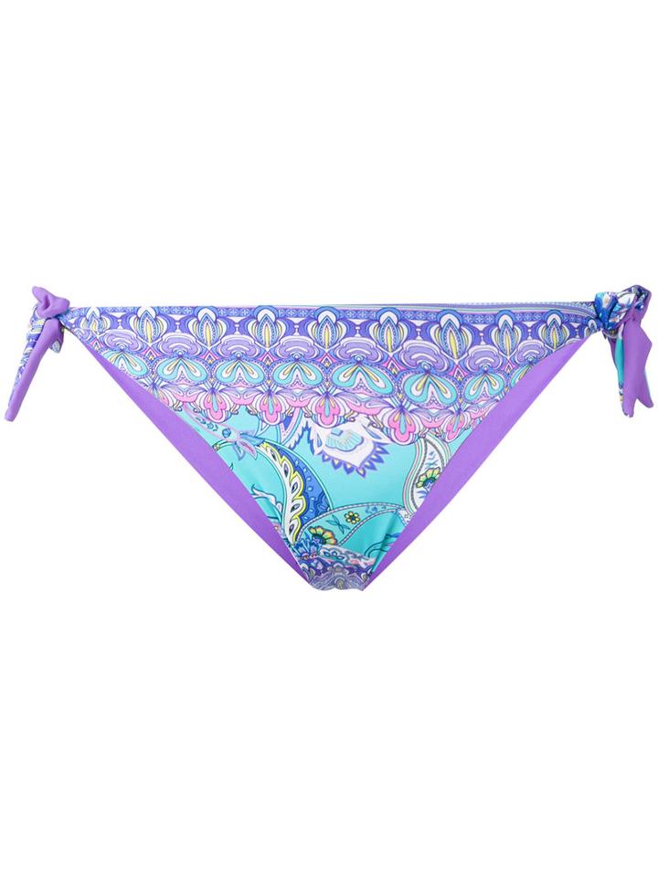 Mc2 Saint Barth - Yali Bikini Bottoms - Women - Polyamide/spandex/elastane - M, Pink/purple, Polyamide/spandex/elastane