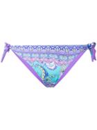 Mc2 Saint Barth - Yali Bikini Bottoms - Women - Polyamide/spandex/elastane - M, Pink/purple, Polyamide/spandex/elastane