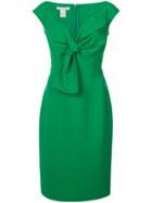 Oscar De La Renta Bow Embellished Knee Length Dress - Green
