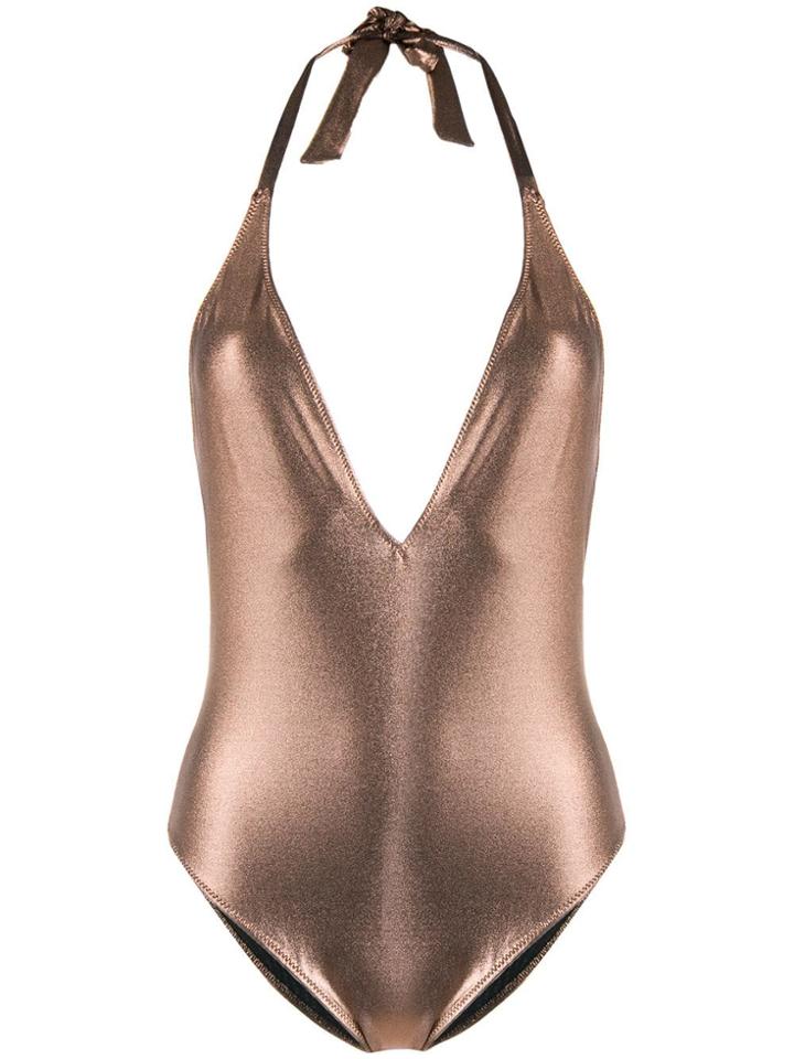 Mc2 Saint Barth Julie Plunge Swimsuit - Gold