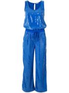 P.a.r.o.s.h. Draped Drawstring Jumpsuit - Blue