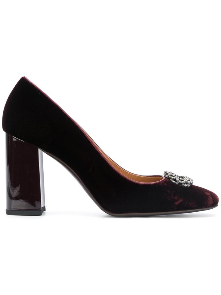 Fratelli Rossetti Embellished Buckle Pumps - Red