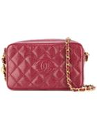 Chanel Pre-owned Chanel Quilted Chain Shoulder Bag - Red
