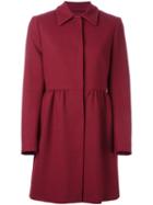 Red Valentino Classic Collar Coat, Women's, Size: 40, Cotton/polyester/wool