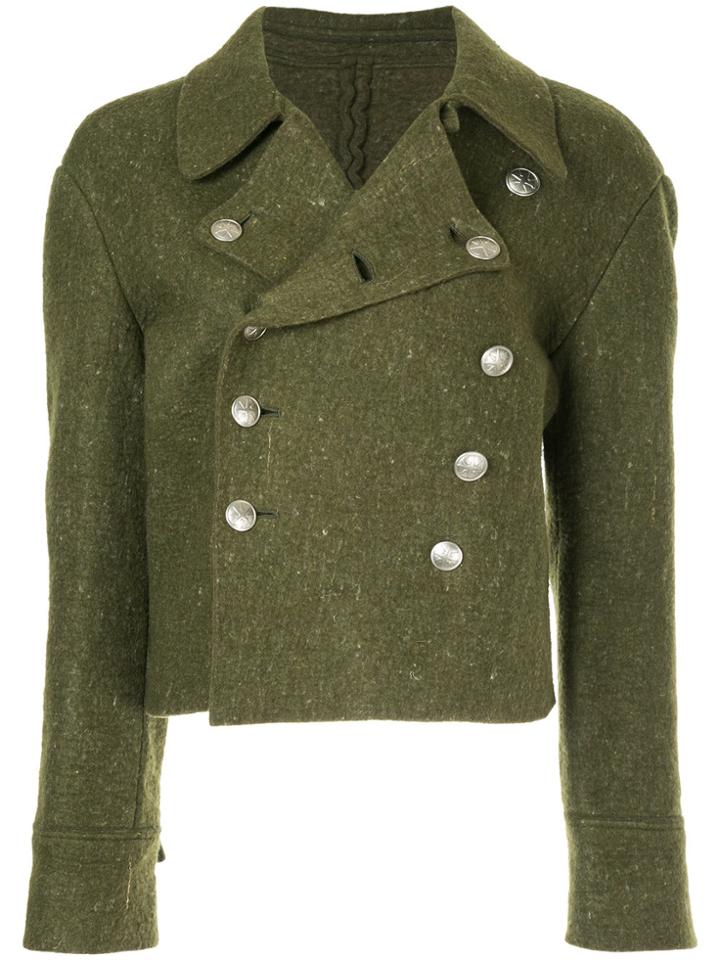 Yohji Yamamoto Vintage Double-breasted Boxy Jacket - Green