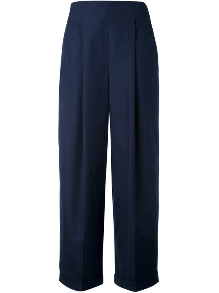 Salvatore Ferragamo Wide-leg Trousers - Blue