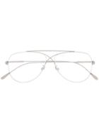 Tom Ford Eyewear Aviator Frame Glasses - Silver