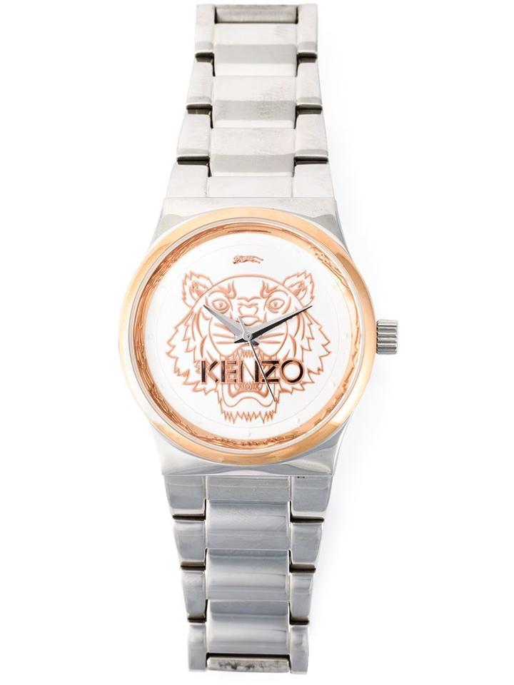 Kenzo 'tiger' Watch, Adult Unisex, Metallic