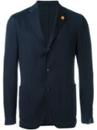 Lardini Three Button Blazer, Men's, Size: 50, Blue, Cupro/viscose/cotton