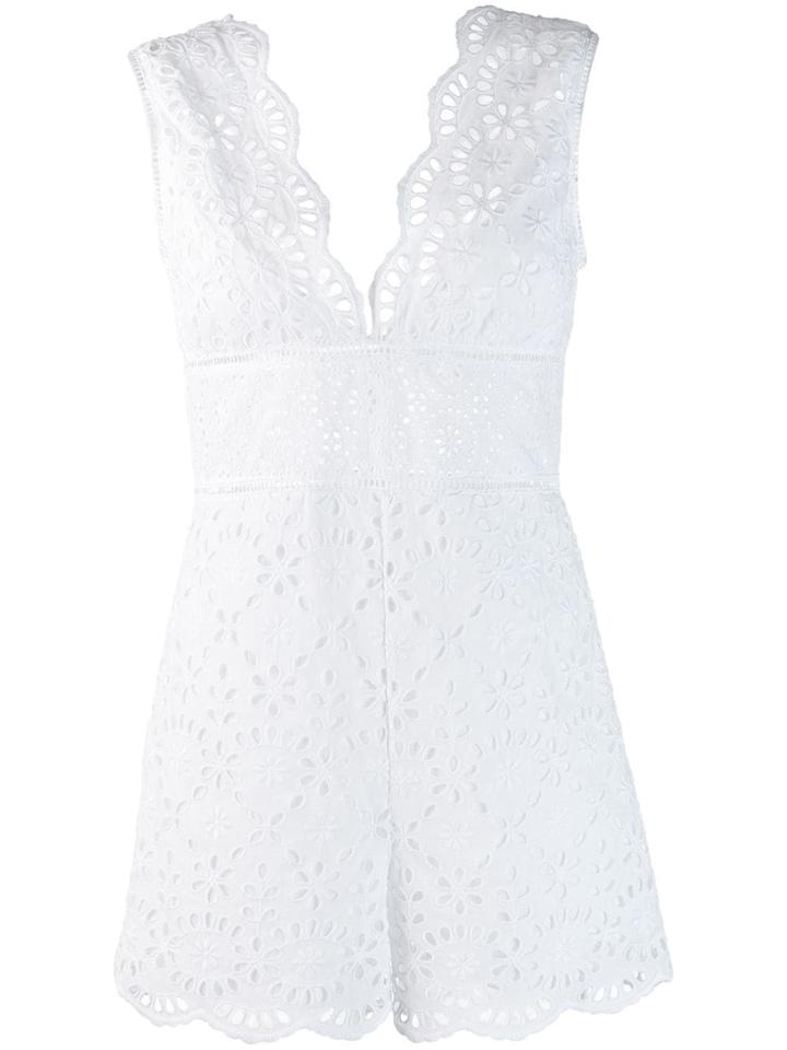 Ermanno Scervino Embroidered Playsuit - White